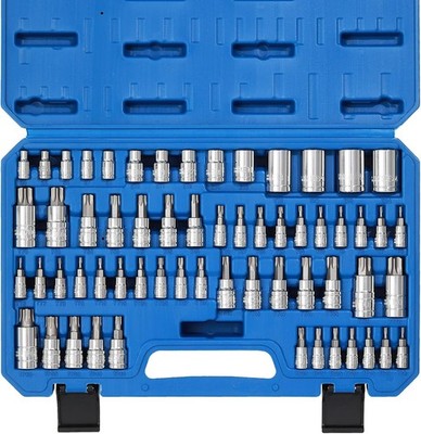 60pcs Master Torx Bit Socket Set and External Torx Socket Set CR-V Steel