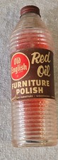 Vintage English Furniture Polish Red Oil Liqu...