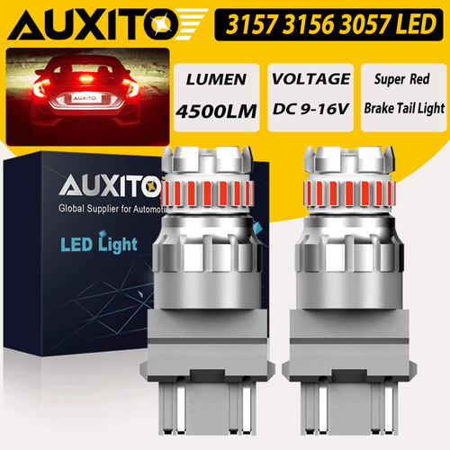 AUXITO 3157K 4057 23-LED Freno/Cola/Señal de giro Trasera Intermitente Bombilla Lámpara Rojo - Imagen 1 de 12
