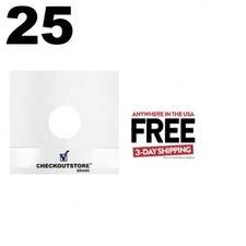 25 Paper Record With Hole for 12" Vinyl 33 RPM Inner Sleeves  1-3 DAYS