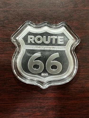 Route 66 – California Santa Monica Pier 1 oz .999 Fine Silver Shield (SMI)