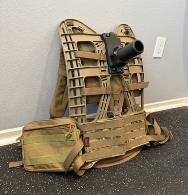 FNG  ''RDRO2'' Ruck Trainer Frame Pack System w/ Hip Belt, Pouch, MOLLE, Buckle