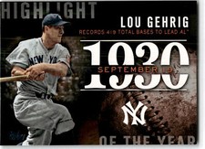 2015 Topps Update #H-62 Lou Gehrig Highlight of the Year