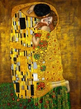 GUSTAV KLIMT Art Noveau Painting Art Poster or Premium Canvas Print "The Kiss"