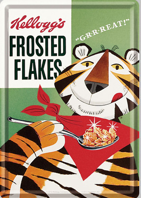 Nostalgic Art Blechpostkarte KELLOGG´S FROSTED FLAKES GREAT ca. 14 cm x 10 cm*