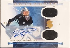 22-23 Artifacts Gold Auto/Mem #142 Philipp Grubauer /25