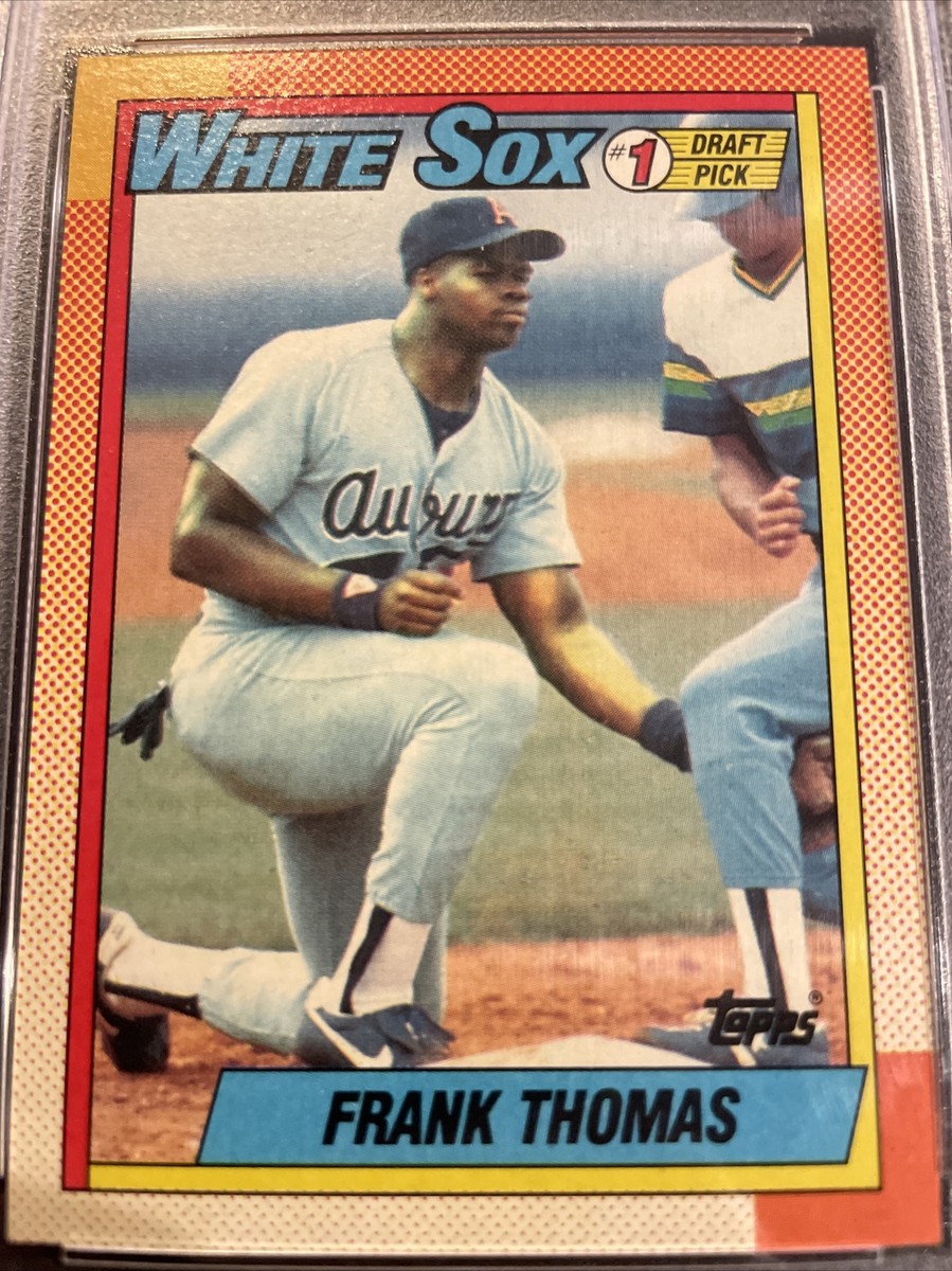 1990 Topps Frank Thomas #414 Name on Front PSA 7 NM HOF Chicago