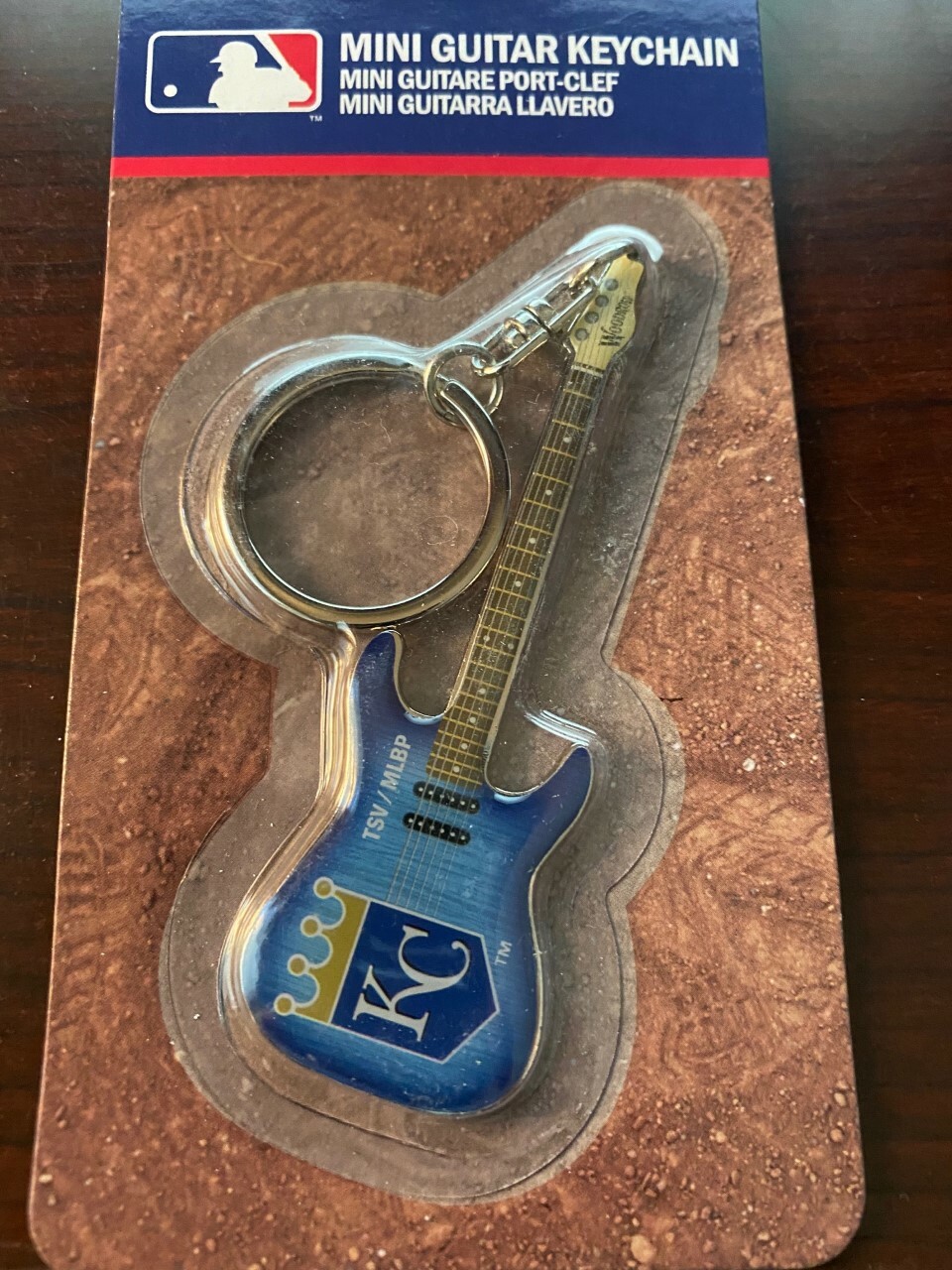 MLB Kansas City Royals Woodrow guitar key chain New on card