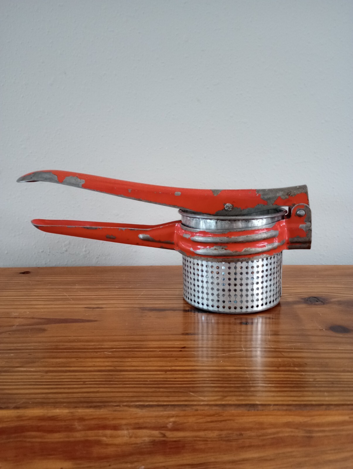 Vintage Kitchen Red Handled Potato Ricer eBay