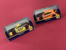 Lot 2 miniature cars Renault Toys Sport MEGAN TROPHY in box 2009 NOREY
