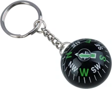 Ace Camp Munkees Ball Compass Keychain, Small Useful Outdoor Tool Gift, Hiking K