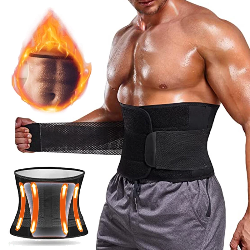 Men Waist Trainer Belt Neoprene Sweating Wrap Tummy Stomach Weight Loss Fat  Burn