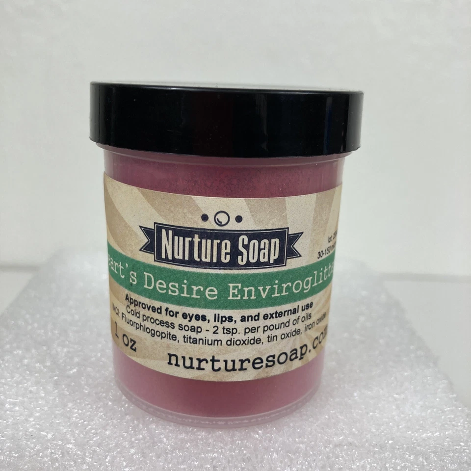 Nurture Soap Heart's Desire EnviroGlitter Pink Eyes Lips Cold Process 1 Oz Jar - Image 3 of 4