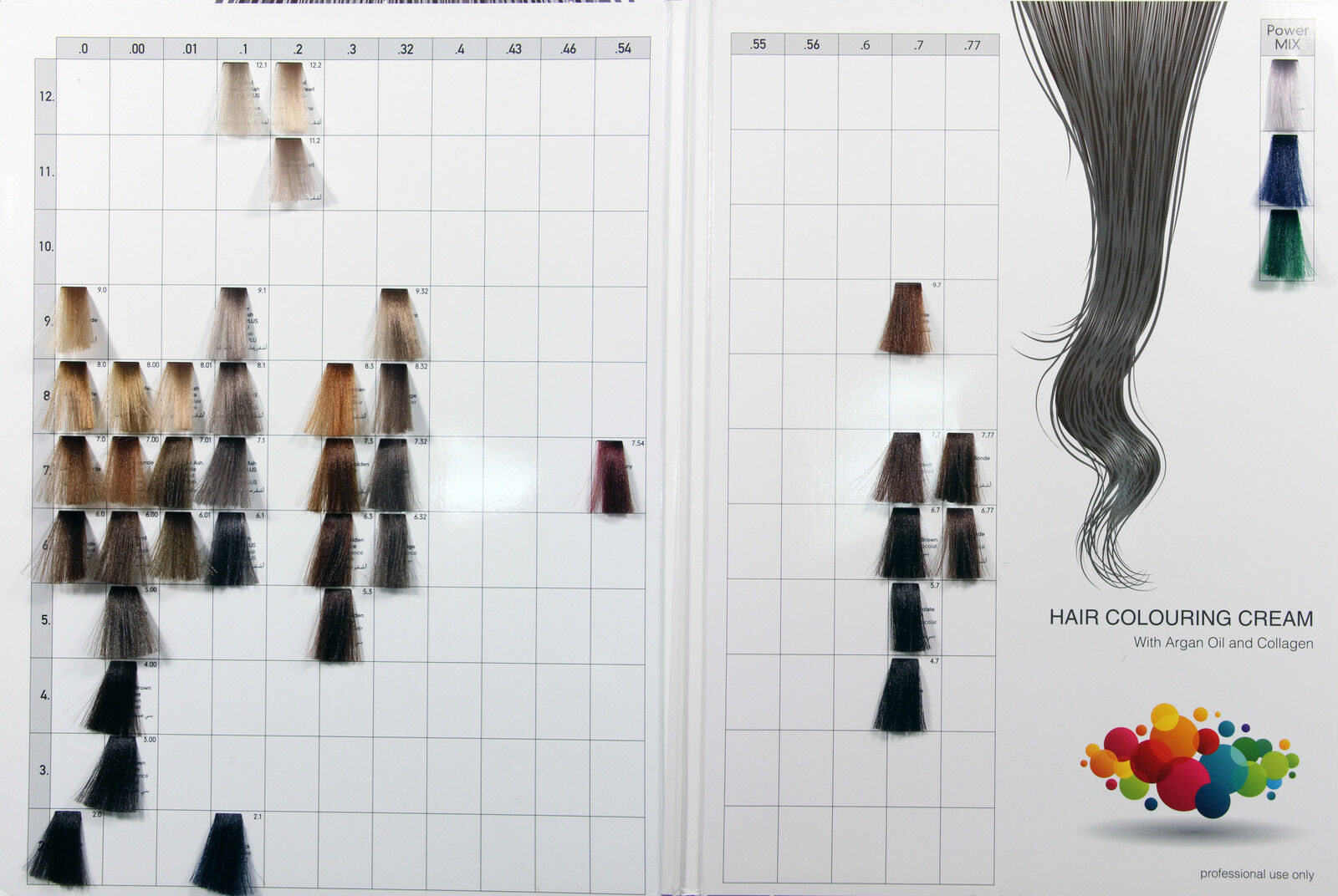 Issue Professional Hair Color Chart