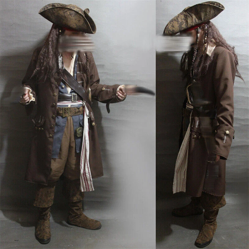 Disfraz de Jack Sparrow Piratas del Caribe Trajes Juegos con disfraces Disfraces para hombre Show Foto 2 de 4