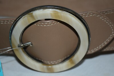 PER SE MARSEILLE wide BROWN Women`s Small LEATHER BELT w  display picture 3
