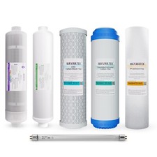 Juego de filtros de sistema de ósmosis inversa de 11 etapas, alcalino 5 en 1 con lámpara UV 2 pines