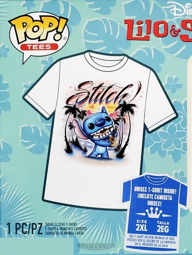 🚦Funko Pop! Tees - Disney Lilo & Stitch - Stitch Ukulele T-Shirt 2XL - New!