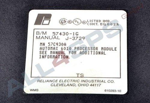 RELIANCE ROCKWELL AUTOMAX 6010 PROCESSOR, 57C430A USED - Picture 2 of 2