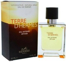 HERMES TERRE D'HERMES EAU INTENSE VETIVER EAU DE PARFUM SPRAY 1.6 Oz / 50 ml NEW