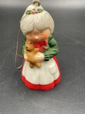 Vintage Jasco Porcelain  Mrs Claus Christmas Ornament