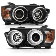 Black Housing Projector Headlight w/Dual Halo DRL 12-16 Chevy Sonic Halogen Lamp
