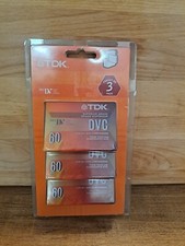 TDK DVC Mini-DV 60 3-Pack Blank Tapes Digital Video Cassettes DVC60 New 2004