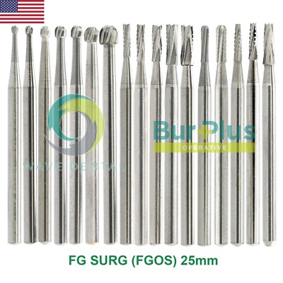 Wave Dental Oral Surgical Bur Tungsten Carbide Midwest Friction Grip FGOS 25mm