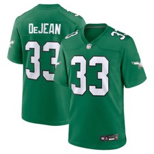 Men  s Cooper DeJean Kelly Green Alternate Game Jersey 33 NEW Stitched