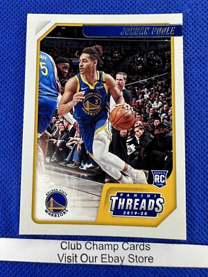 2019-20 #89 Jordan Poole Panini Chronicles Threads Basketball RC Warriors