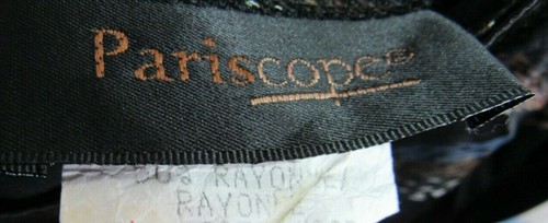 Pariscope Skirt Size 14 Black Floral Back Zipper Career Work Church - Picture 2 of 3