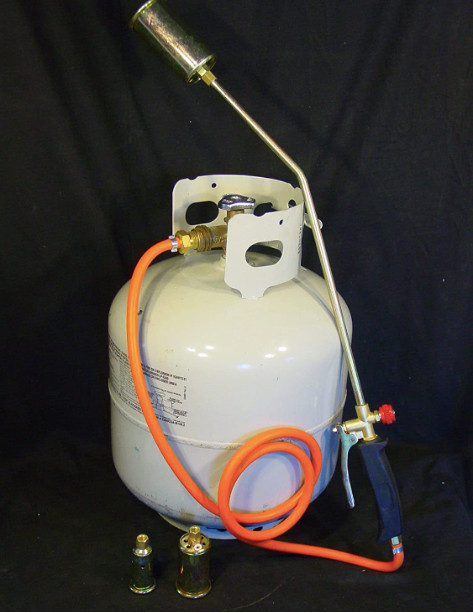 Propane LP Gas Torch 3 Nozzle Tips Heater Ice Snow Melt Pipe Thaw Weed Burner
