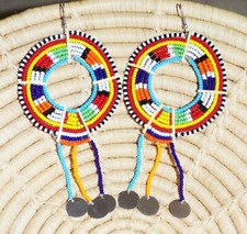 African Maasai Collar  Spangle Earrings tribal ethnic boho Masai Massai jemm1