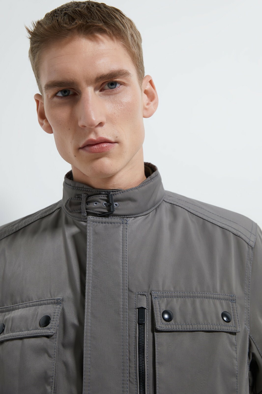 New Zara Water Repellent Puffer Jacket S Gray shirt jeans coat sweater overshirt image 6