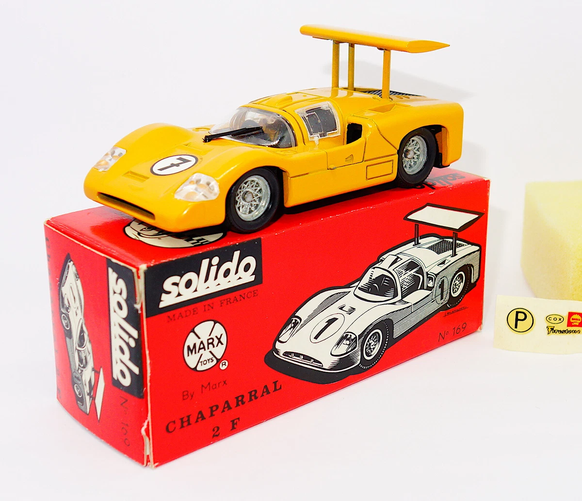 2 Boîtes Vides Marx Solido Chaparral 169 & Dinky Toy Ford GT – Pour Collectionneur Vintage