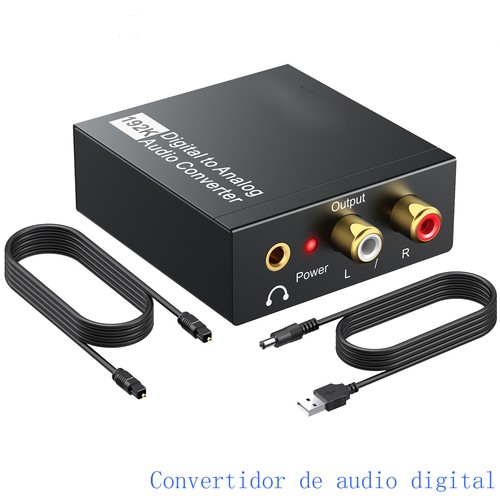 192kHz Convertidor digital DAC Toslink/coaxial a audio analógico RCA con |