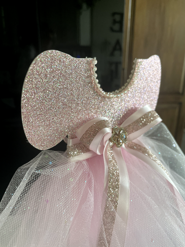 PINK TULLE TUTU TABLE DECOR BABY SHOWER, BIRTHDAY PARTY - Picture 3 of 11