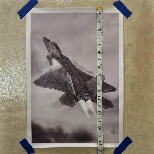 Jet da Caccia Aereo Militare ✅ Poster Tela Wall Art Uomo Caverna ✅ 12x18 Senza Cornice - Foto 4 di 4