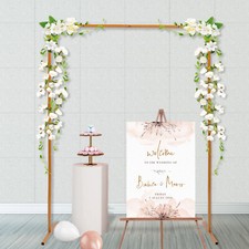 Square Wedding Arch Stand Rack, Metal Framework Heavy Duty Backdrop Garden