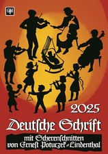Kalendarz - Deutsche Schrift 2025 - Kalendarz cięcia nożycowego - Potuczek-Lindenthal