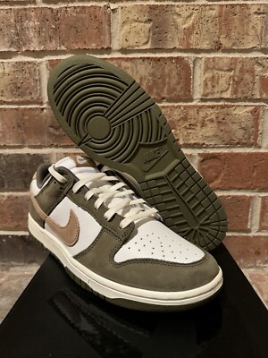 New 10.5 Nike Dunk Low Retro PRM Medium Olive Summit White Sail FQ8250-200 Men's