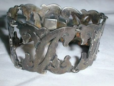 STUNNING~ VINTAGE MEXICAN BOLD STERLING MODERNIST LINK BRACELET- SANBORNS!