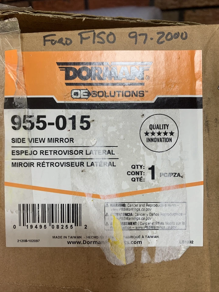 Espejo retrovisor lateral Ford F150 1997-02 y Ford Lobo Dorman 955-015 1997-02 Foto 2 de 4