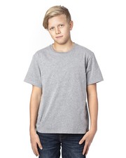 Marky G 600A Youth Unisex Ultimate Short Sleeve Crew Neck T-Shirt Heather Grey M