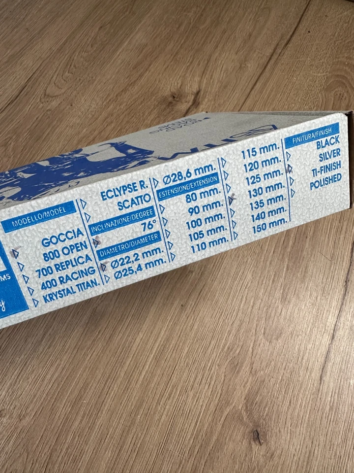 Piezas de bicicleta retro NUEVO EN CAJA NOS ITM GOCCIA vástago 76° 22,2 mm diámetro 130 mm Foto 3 de 4