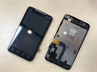 HTC EVO 4G Sprint OEM Touch Screen Digitizer & LCD /w Frame Small Flex