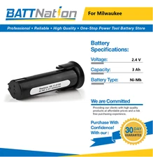 2.4V 3Ah NiMh Battery for Milwaukee 48-11-0100 6538-1 6539-1 6539-6 6540-1