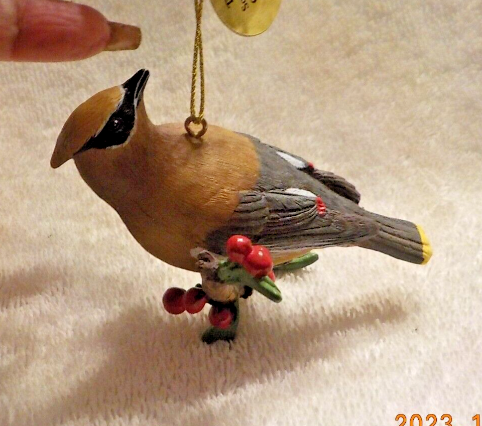 Danbury Mint The Songbird Christmas Ornaments Cedar Waxwing eBay