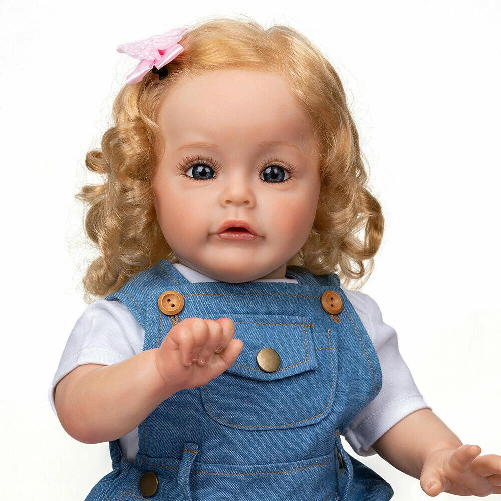 Reborn Baby Dolls Realistic Toddler Girl Doll Soft Cloth Body Gift
