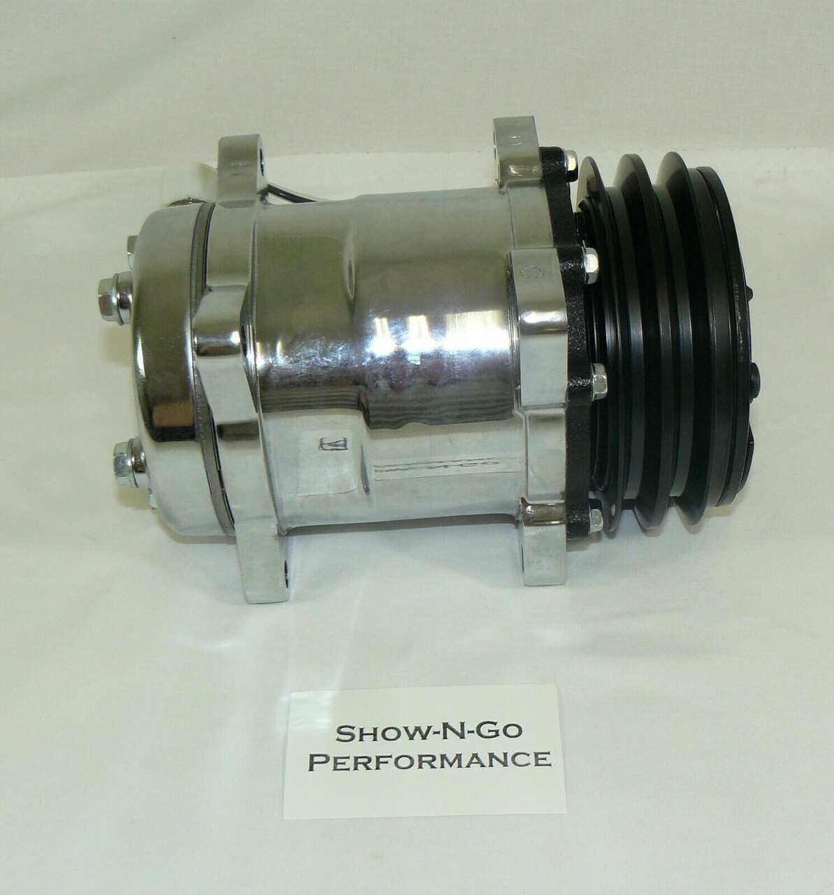 Chrome Sanden 508 Style Black Clutch V-Belt A/C Compressor R-134A | eBay